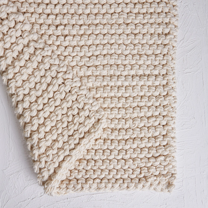 Hand Knitted Chunky Bath Mat